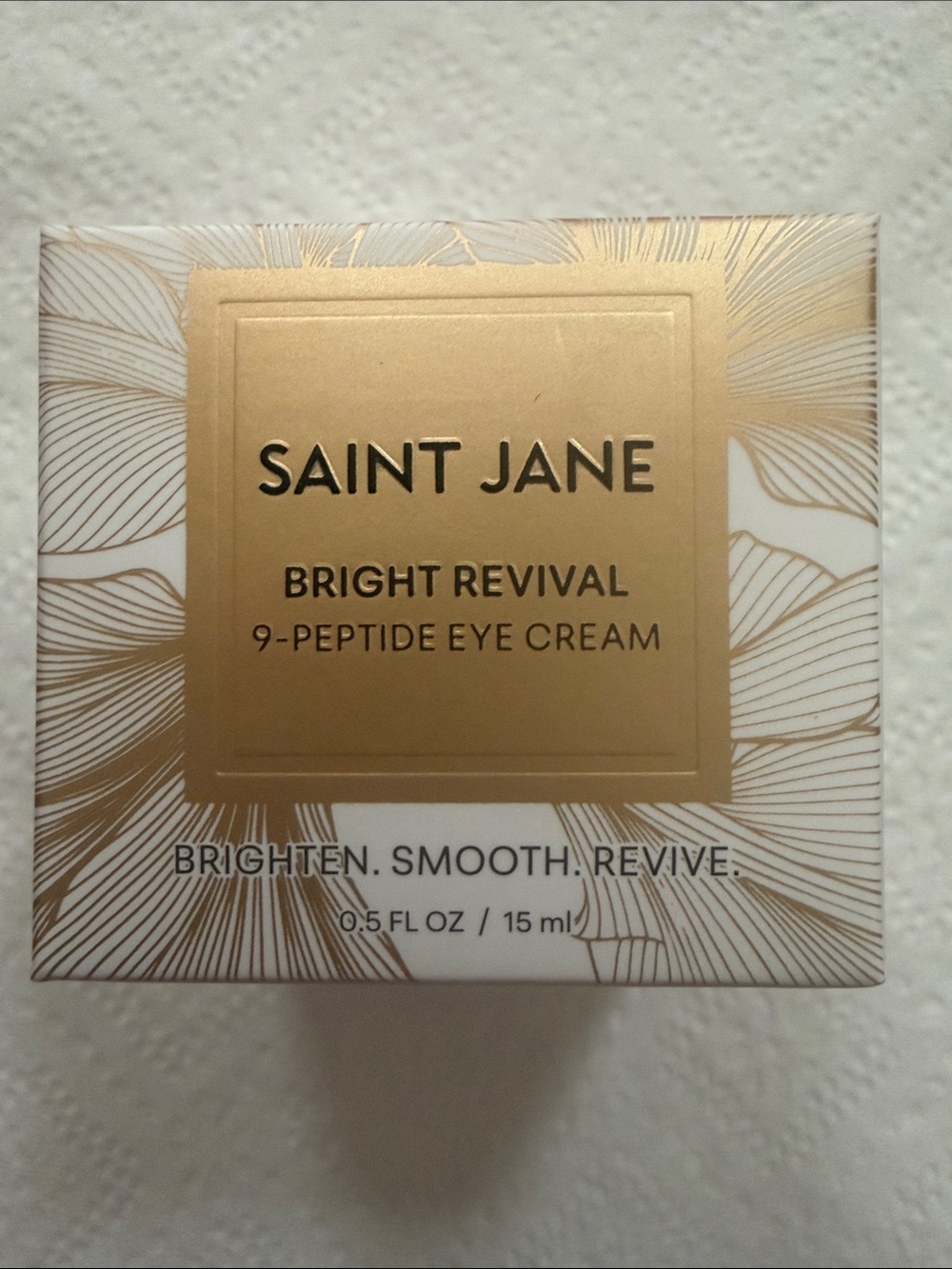 Saint Jane Bright Revival 9-Peptide Eye Cream — Gold